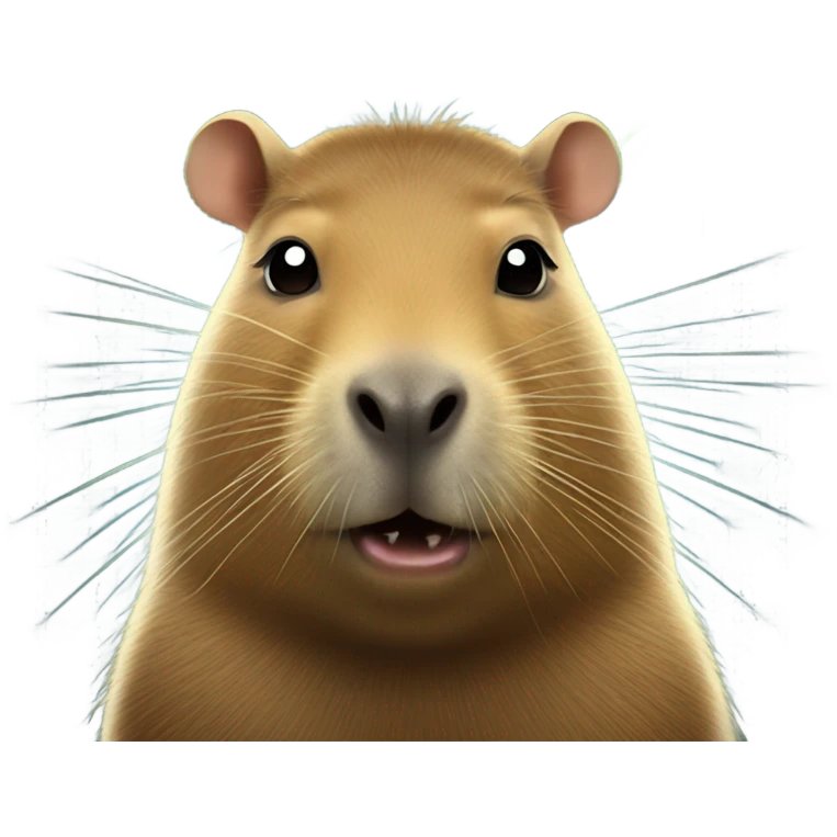 Capybara with laser eyes emoji