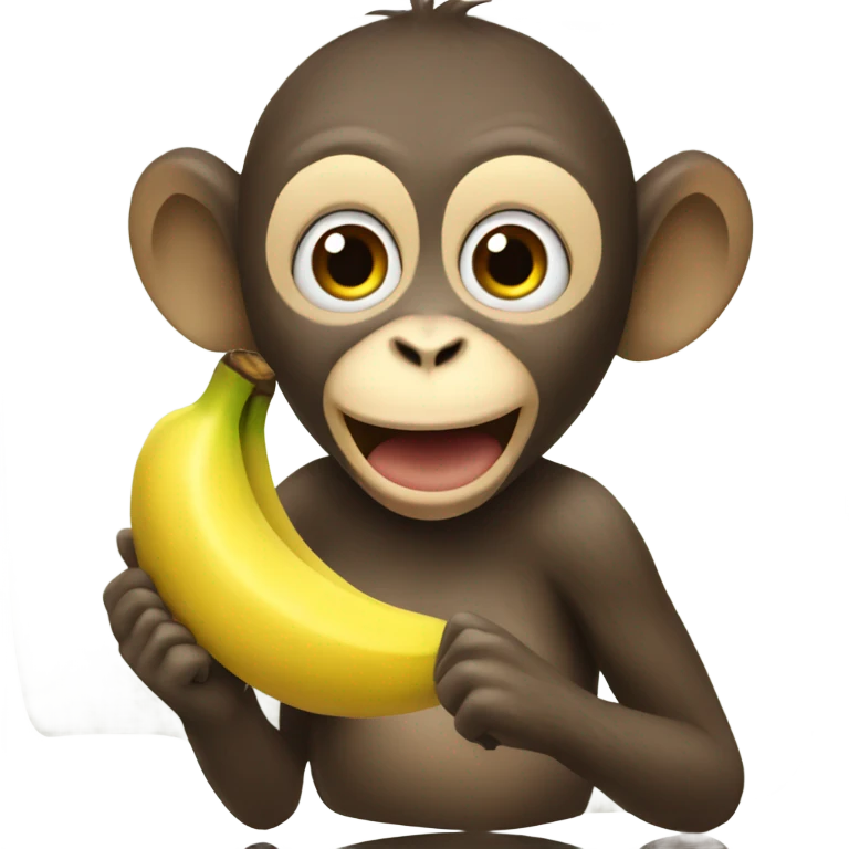 Monkey eating a banana emoji