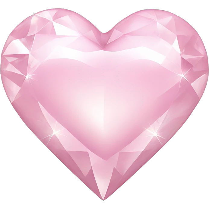 Pastel pink Heart with shiny diamonds on it emoji