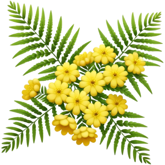 Cinematic Realistic Acacia Emoji, Bright and cheerful, with clusters of fluffy yellow flowers blooming along delicate branches. The wattle’s soft, fern-like leaves sway in the breeze, radiating a sense of warmth and joy. Soft glowing outline, capturing the essence of Australian sunshine, warmth, and beauty in a vibrant acacia tree! emoji