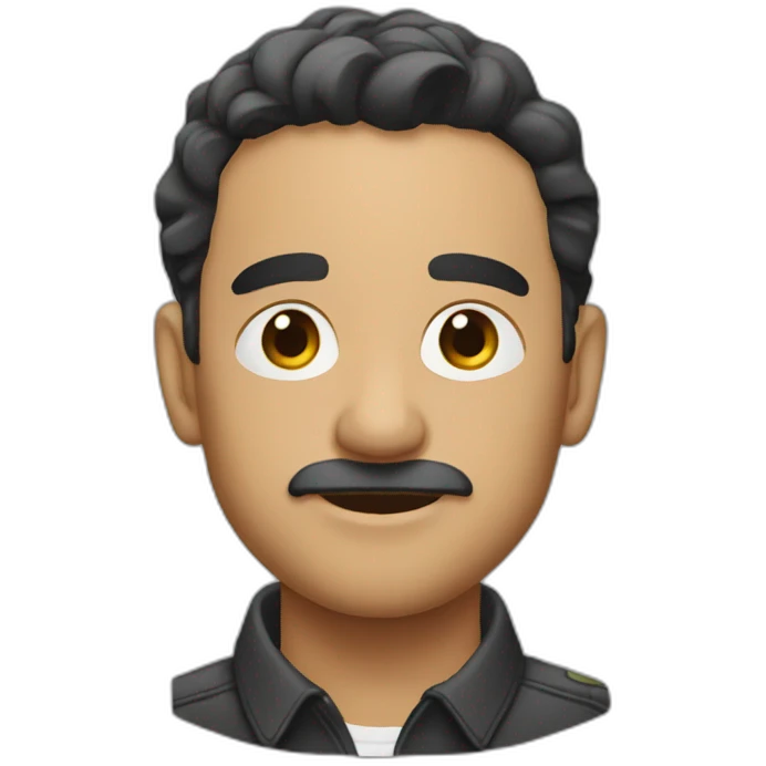 Chico moreno con perilla emoji