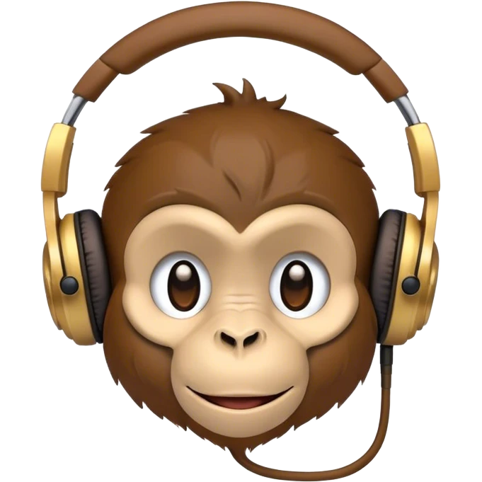 monkey with headphones  emoji