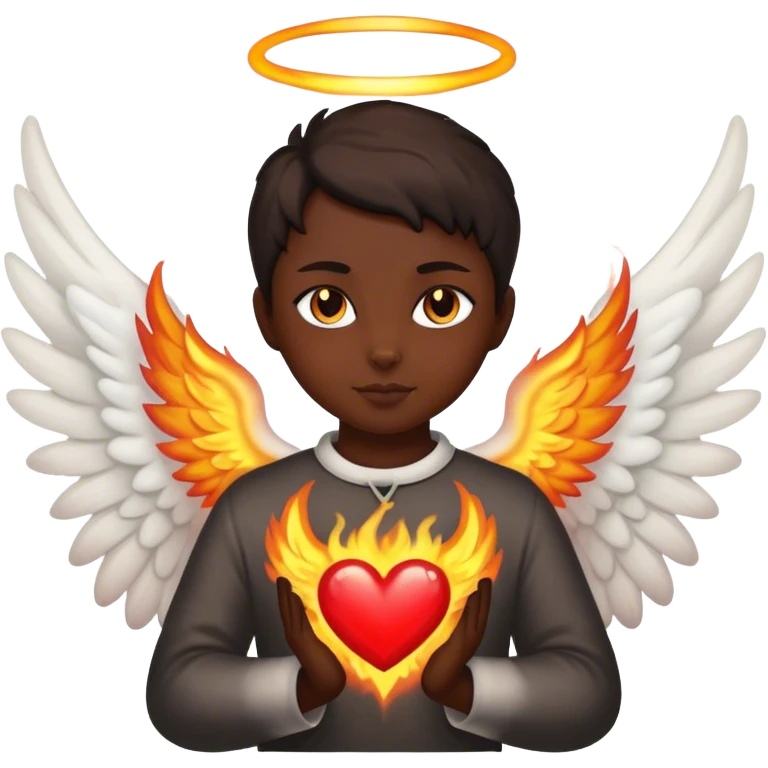 😻👼🏽❤️‍🔥 emoji