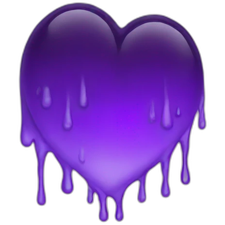 Purple rain and heart emoji
