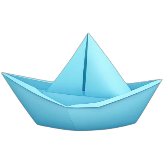 light blue paper boat emoji