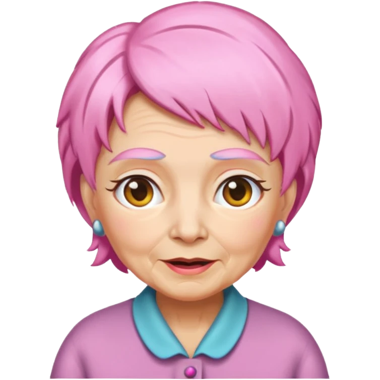pink haired grandma emoji