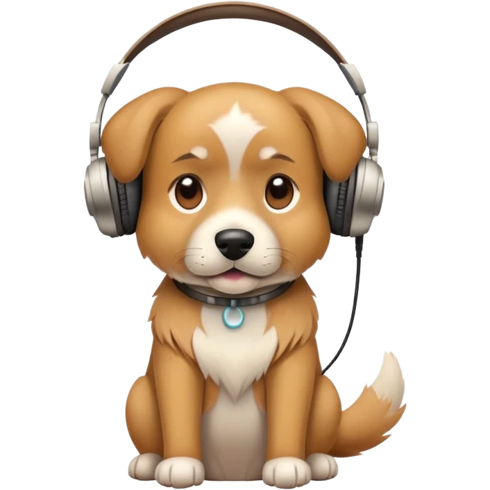 Dog wearing headphones  emoji