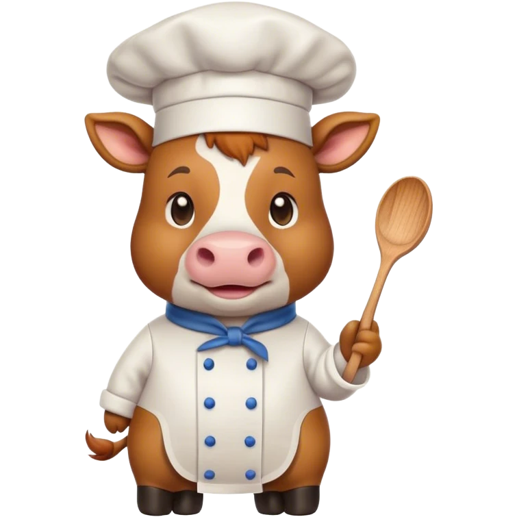 cute cow chef emoji
