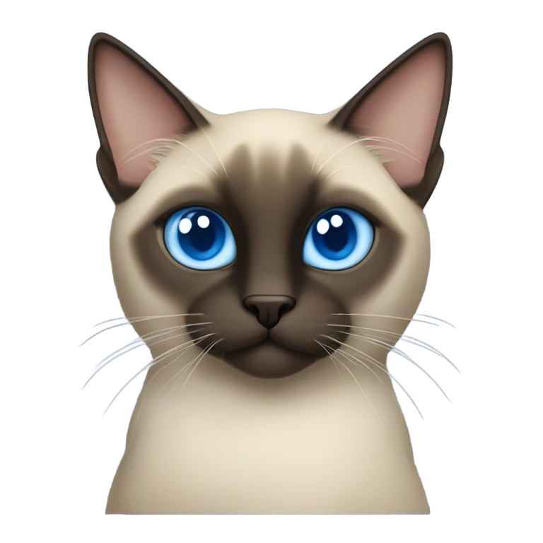 Dark siamese emoji