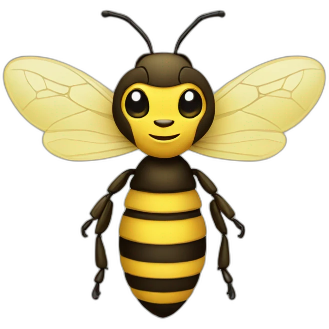 honeybee, full body emoji