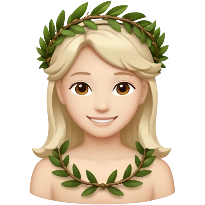 Цезарь в ободке-жабке улыбается emoji