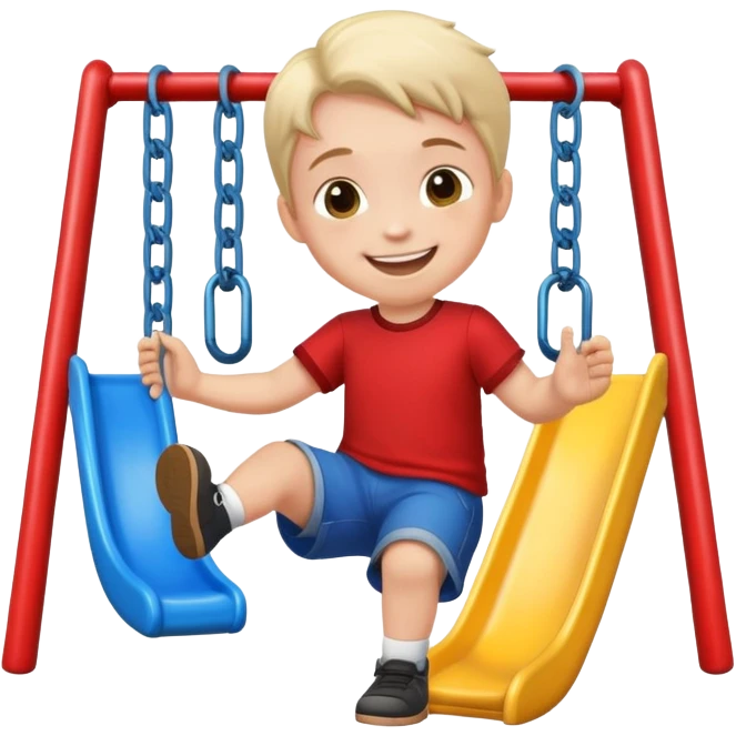 child playing at the playground emoji