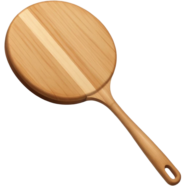 Wooden round spatula emoji