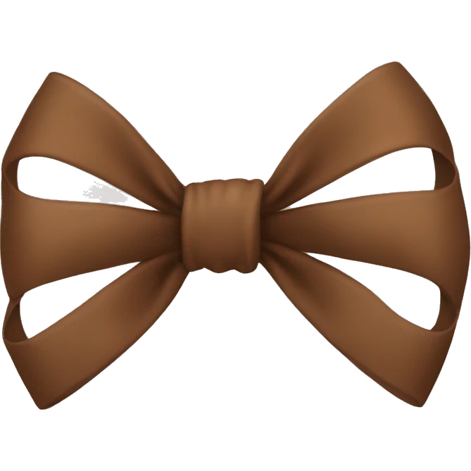 brown bow emoji