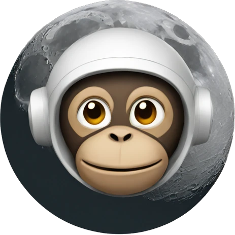A monkey on the moon  emoji