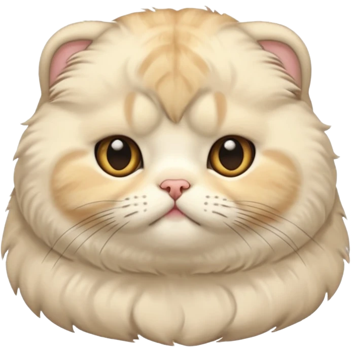 Scottish fold cream emoji
