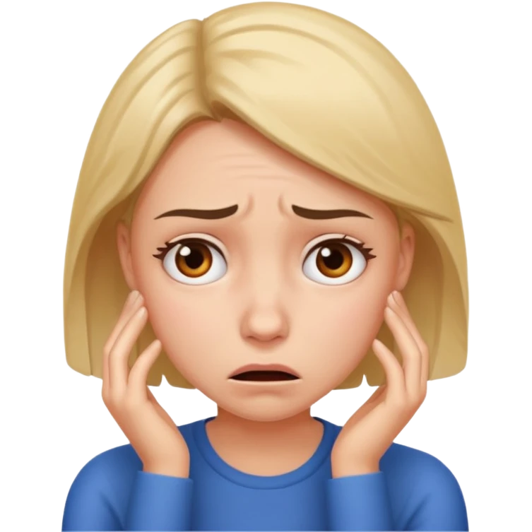stressed women emoji