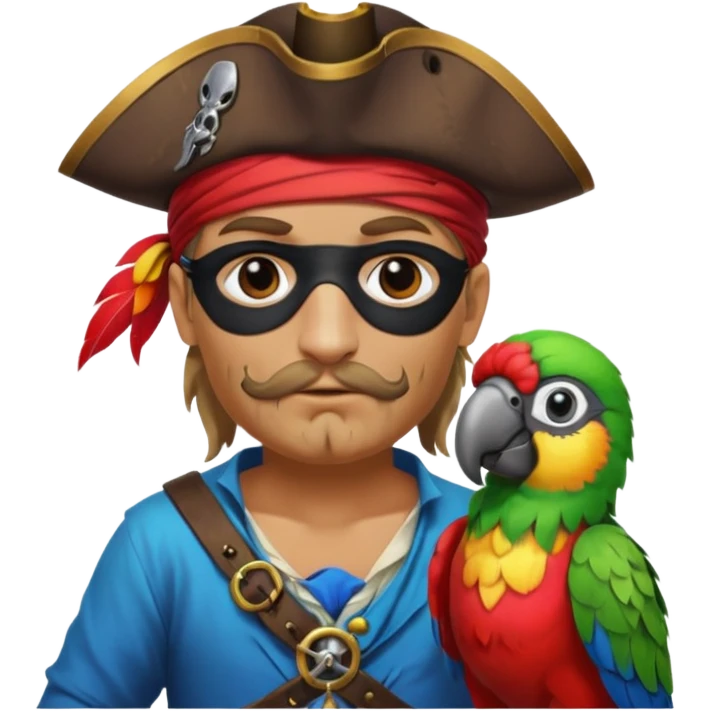 pirate and parrot emoji