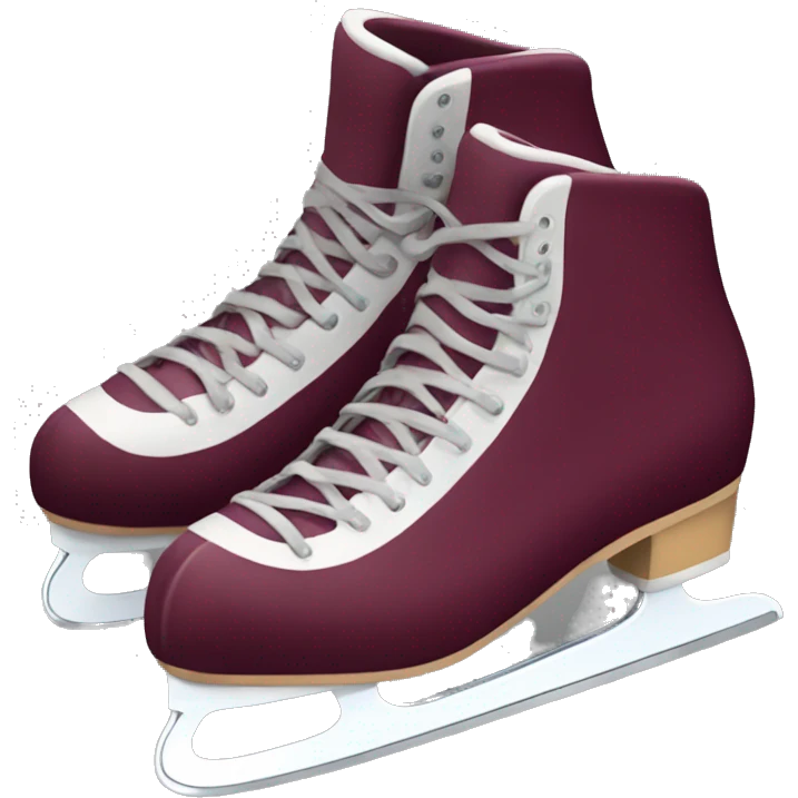 burgundy ice skates emoji