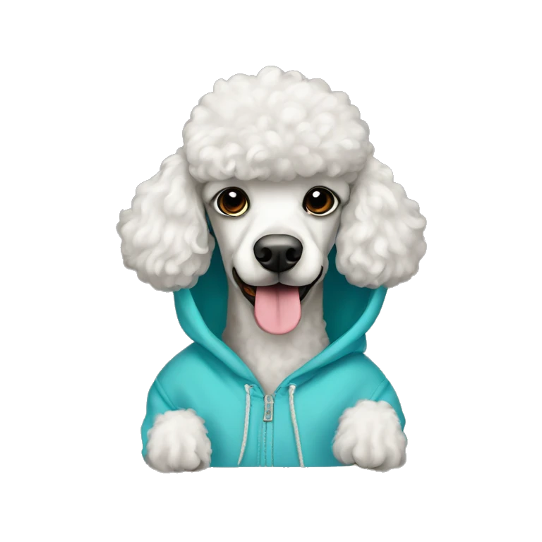 Poodle wear hoodie  emoji