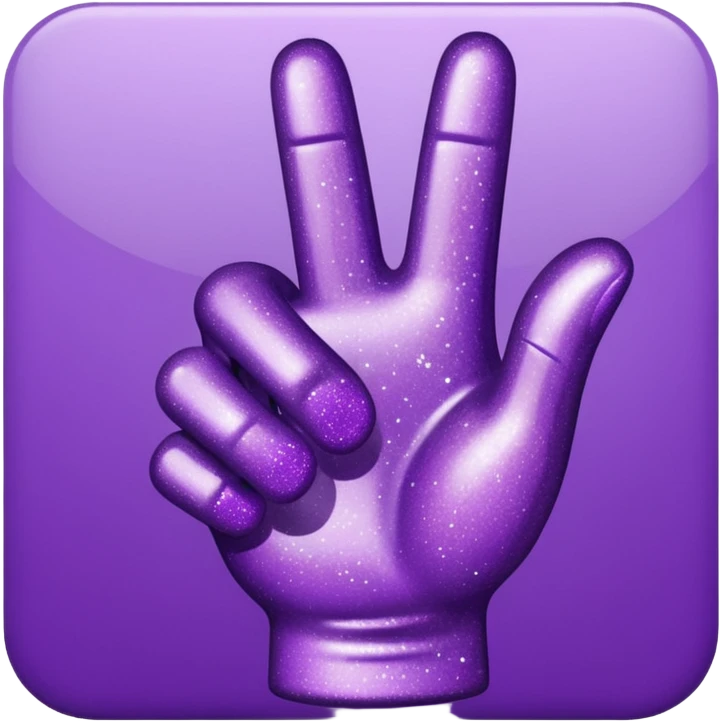 glitter purple hand thumbs up emoji