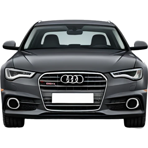 Grey audi a6 black taken from the front emoji