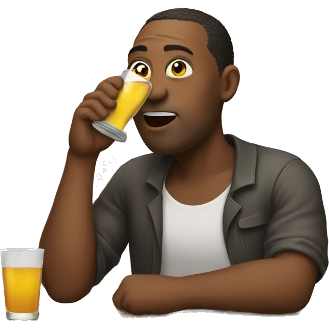 Drinking at house emoji
