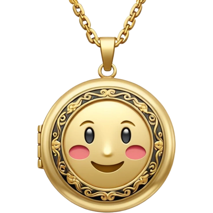 Chain Necklace Locket
 emoji