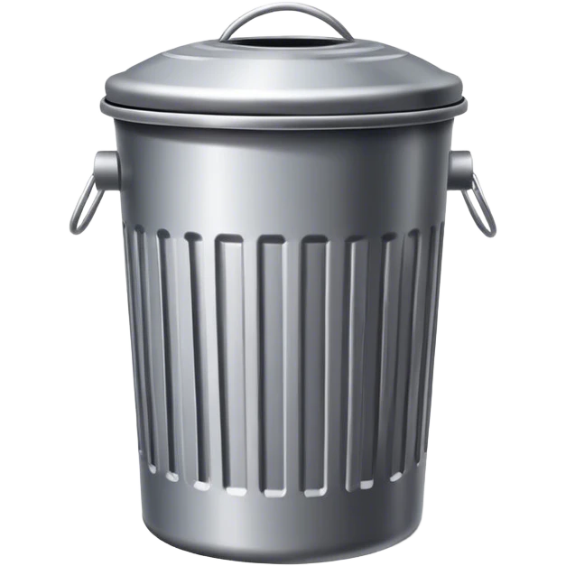 Steel garbage can emoji