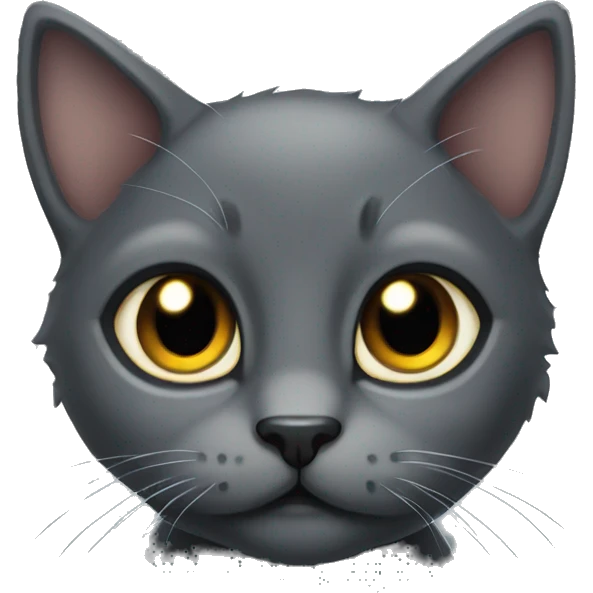 solid dark grey kitten emoji