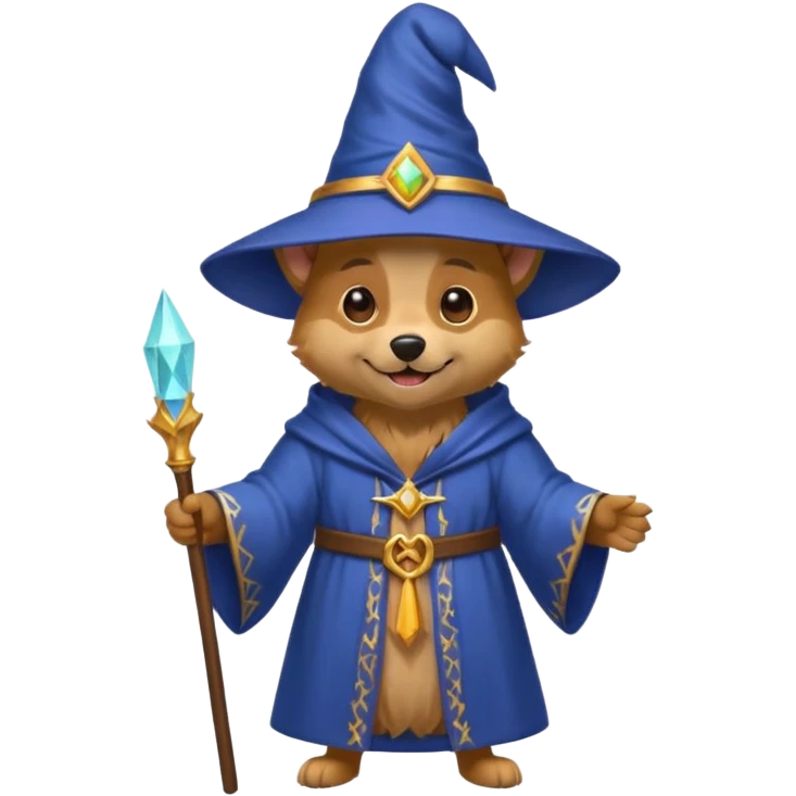 Dog wizard emoji