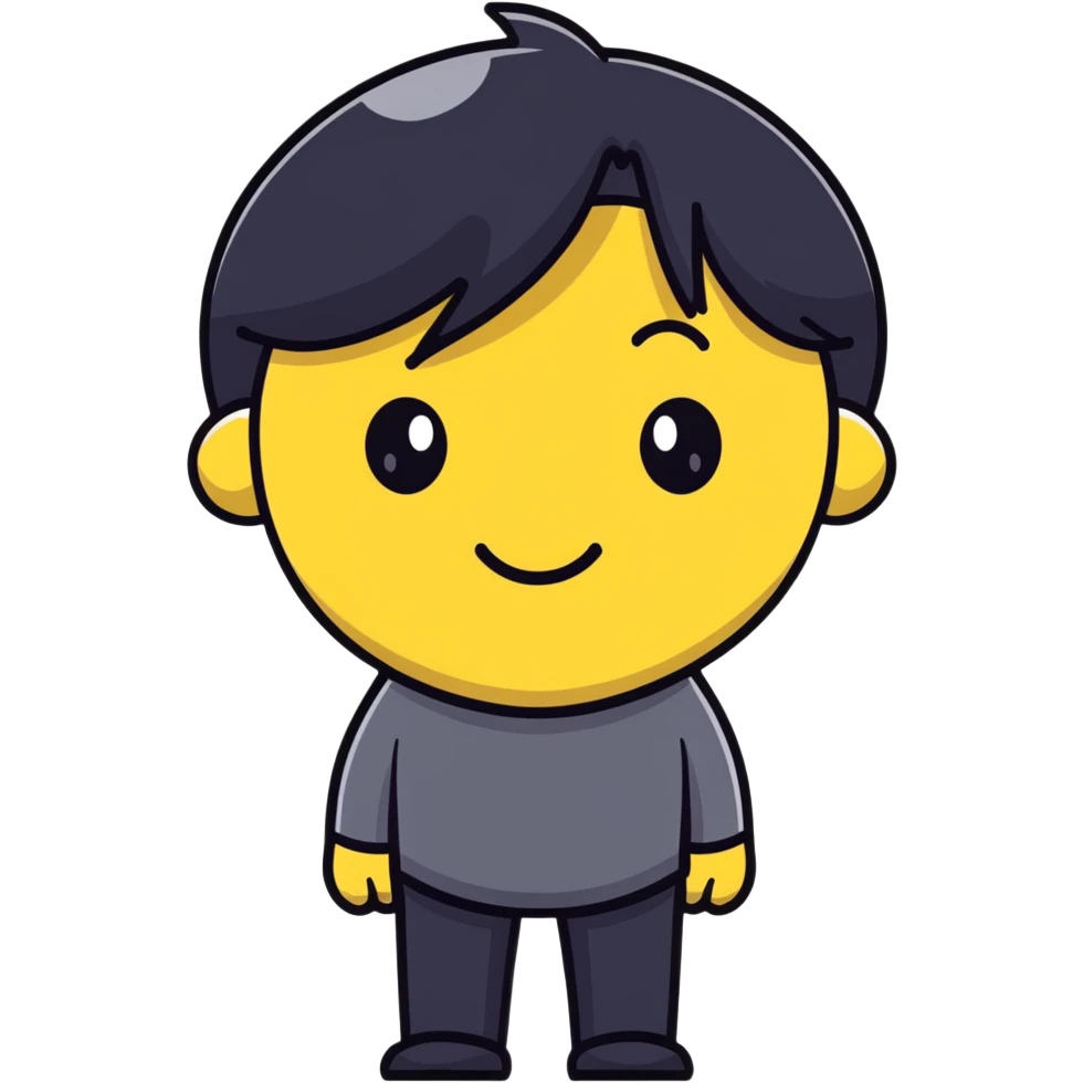 embarrassed white smiley with black hair emoji