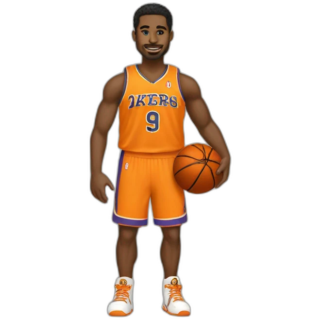 Bola de baloncesto con el número 9 emoji