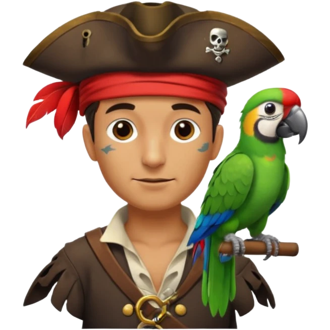 pirate and parrot emoji