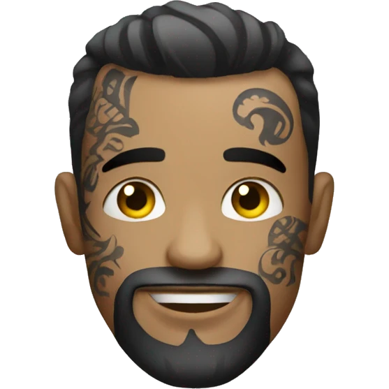 tattooed man very attractive emoji
