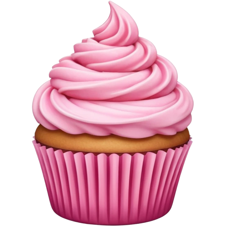 Cupcake with pink icing emoji