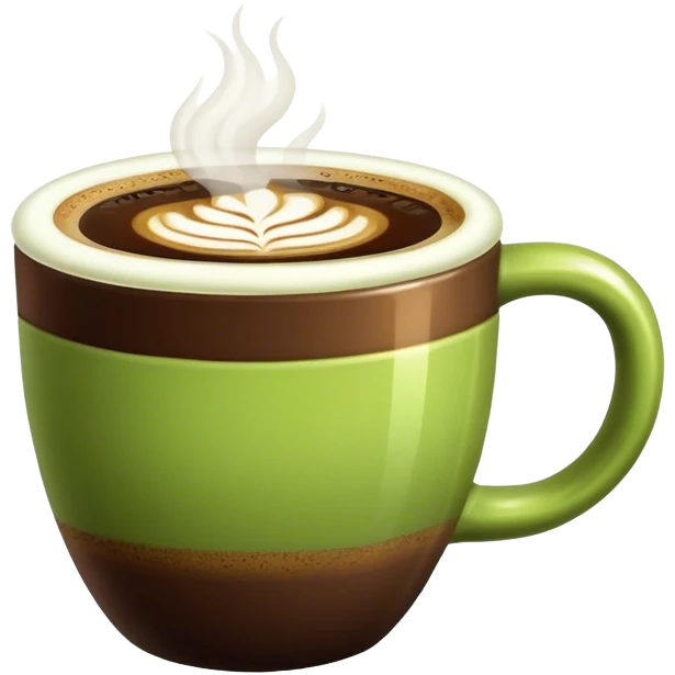 1 cup Coffee and 1 cup matcha emoji