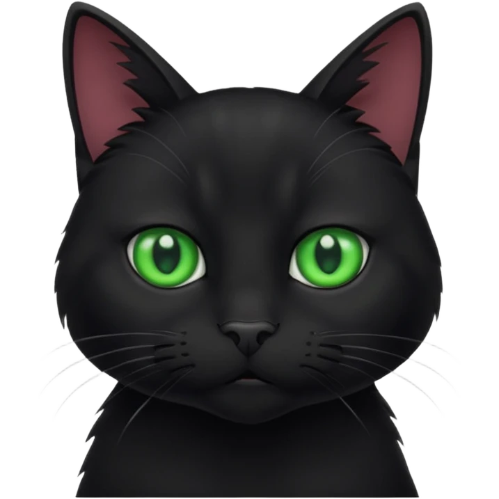 Anxious black cat emoji