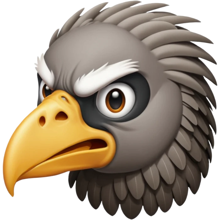I want an emoji of a vulture with an angry face emoji