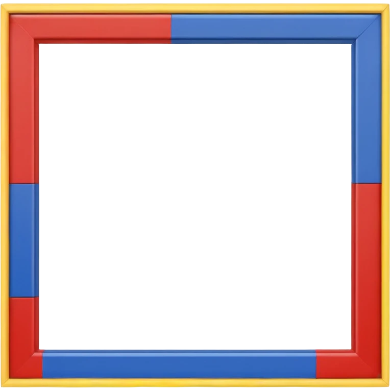 Piet Mondrian, Composition with Red Blue and Yellow painting frame emoji