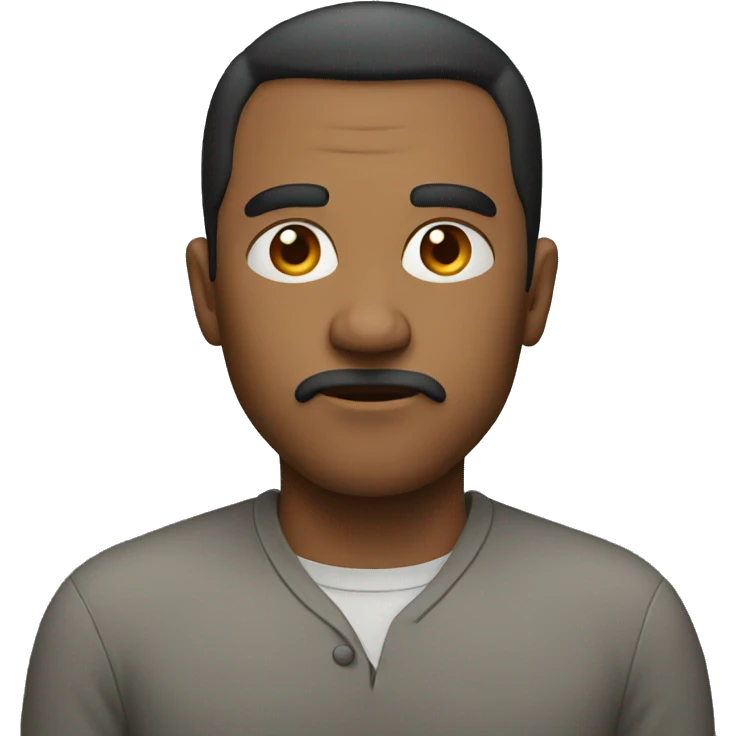 Man standing serious emoji