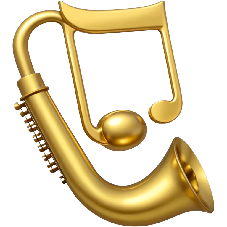 drei musiknoten in goldfarben, kein notenschlüssel. emoji