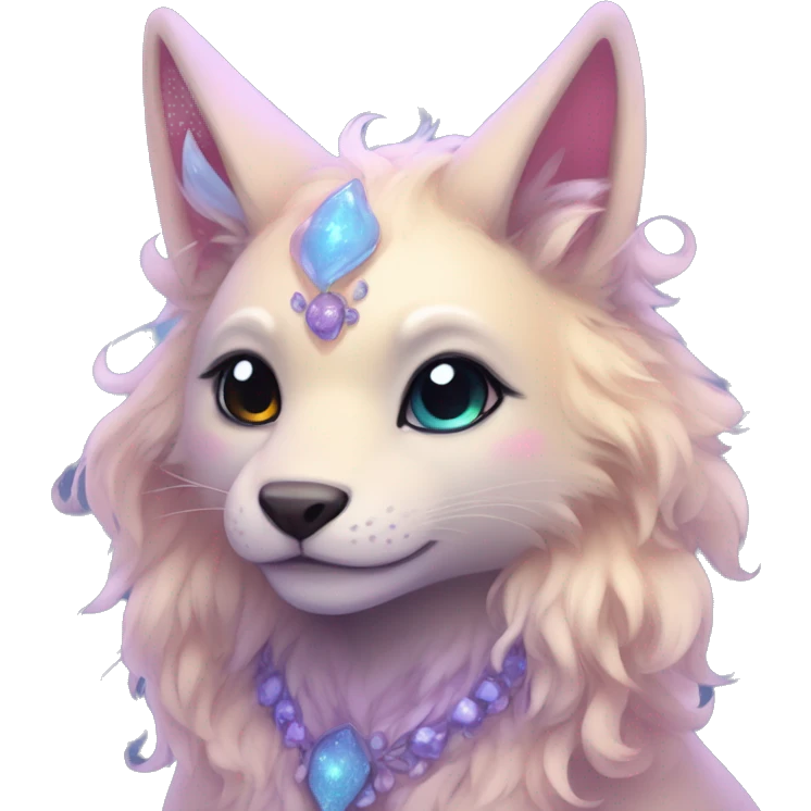 Kawaii bright fantasy ethereal anthro fursona animal emoji