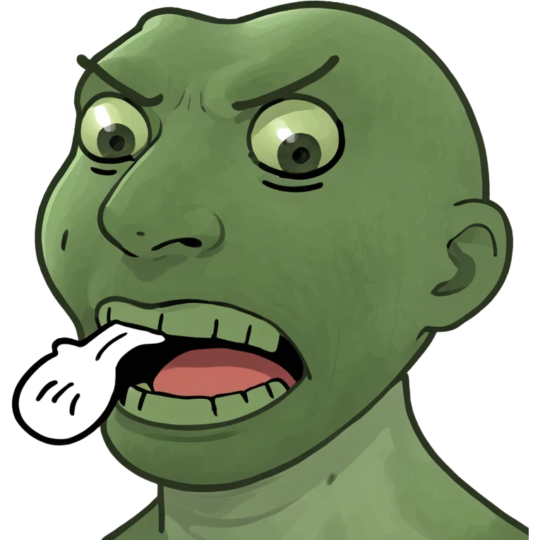 Man choking himself  emoji