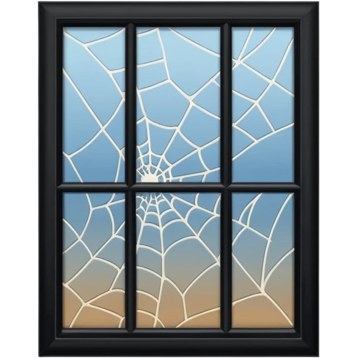 ventanas con telaraña emoji