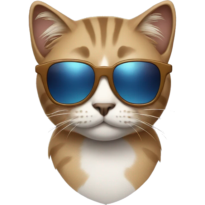 Cat with sunglasses emoji