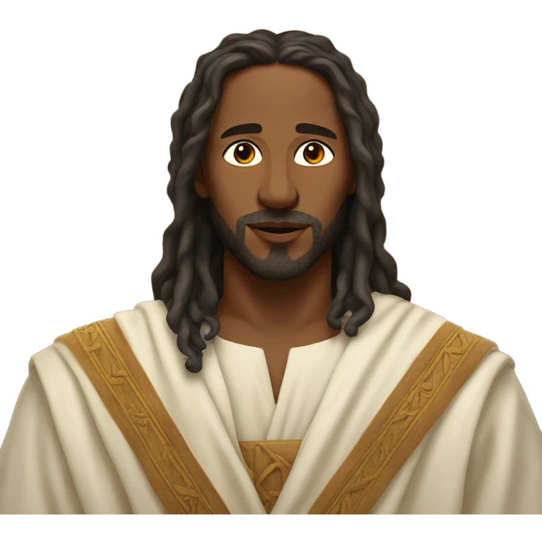 Jesus with locs emoji