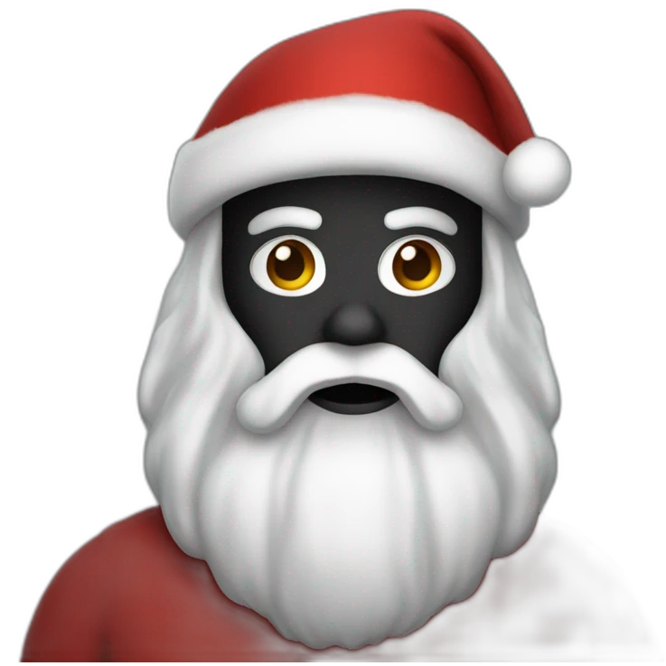 Dark vador dress like santa claus emoji