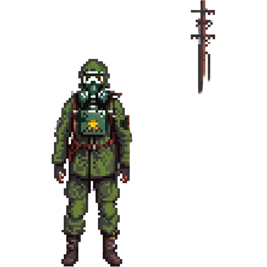 Stalker in a gas mask, Chernobyl zone emoji