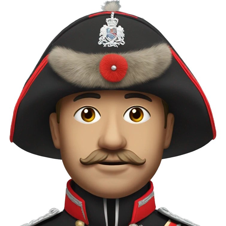 Photorealistic The British red Guardsman with bearskin hat emoji
